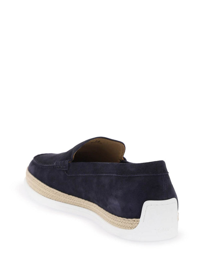 Tod'S suede slip-on with rafia insert