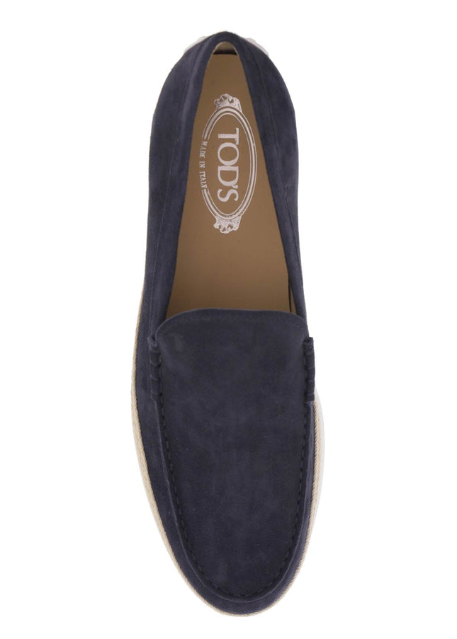 Tod'S suede slip-on with rafia insert