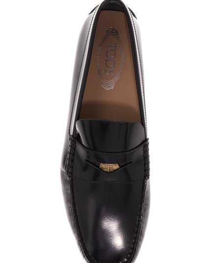 Tod'S brushed leather loafers with penny detail