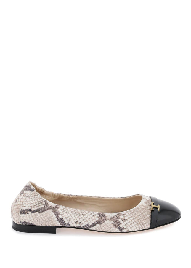 Tod'S snake-printed leather ballet flats