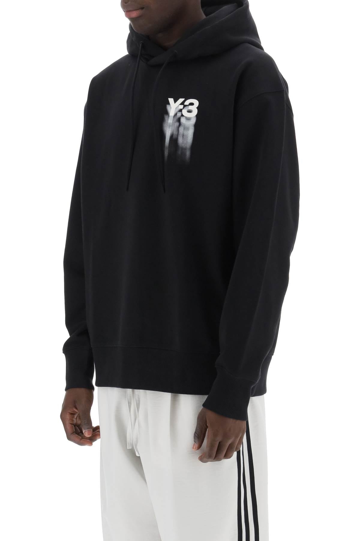 Y-3 hoodie with gradient logo print-men > clothing > t-shirts and sweatshirts > sweatshirts-Y-3-Urbanheer