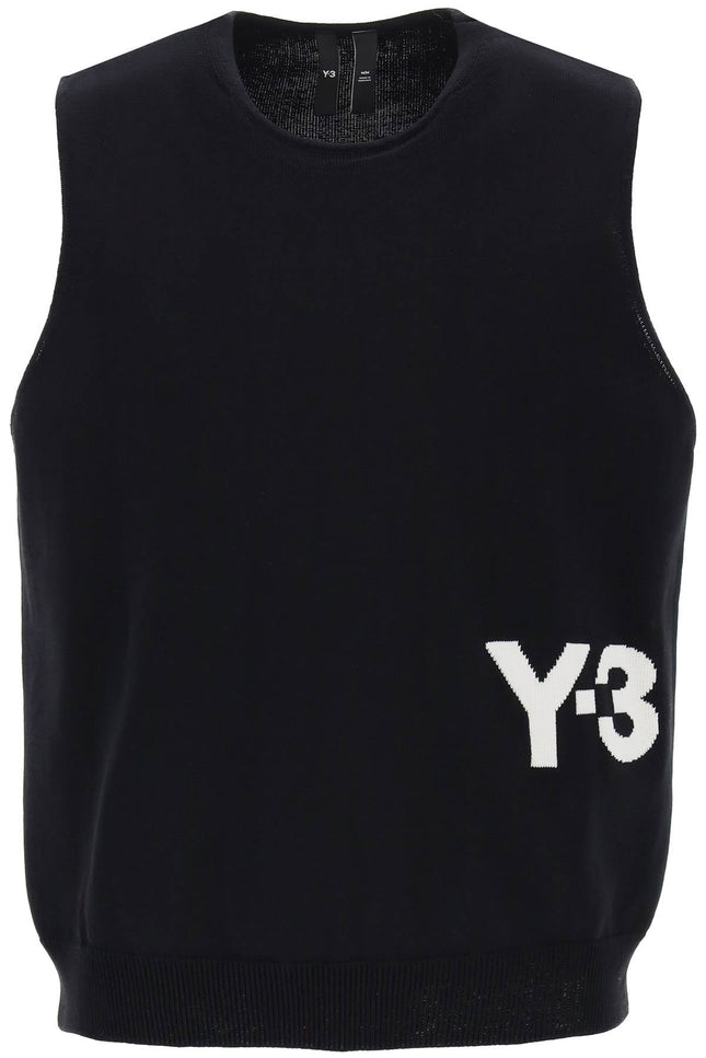 Y-3 knitted logo vest in seven-men > clothing > knitwear-Y-3-Urbanheer