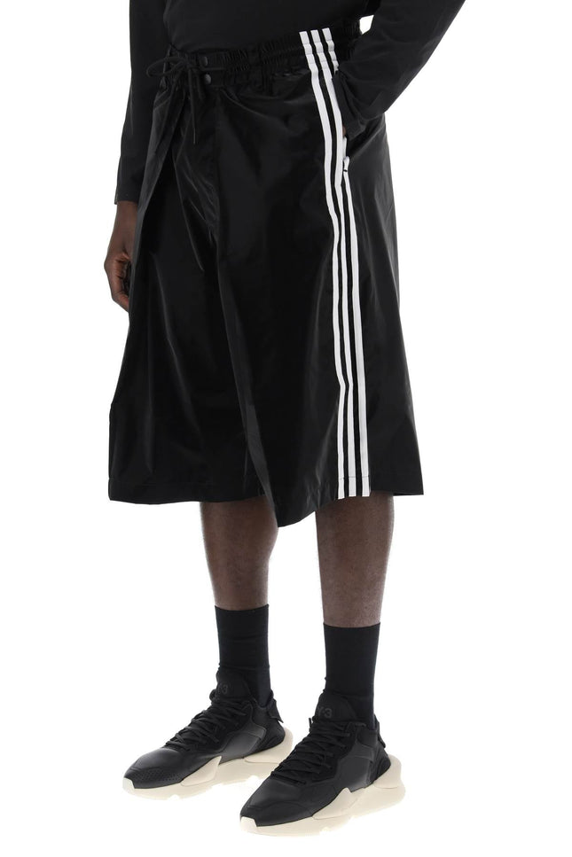 Y-3 shiny nylon bermuda shorts-men > clothing > trousers > bermuda and shorts-Y-3-Urbanheer