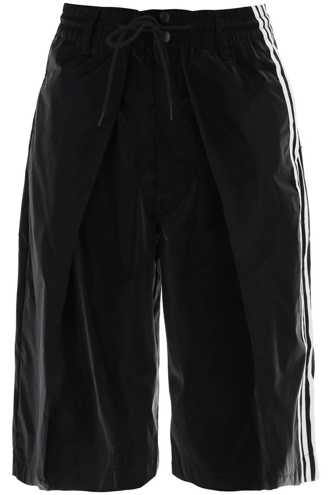 Y-3 shiny nylon bermuda shorts-men > clothing > trousers > bermuda and shorts-Y-3-Urbanheer