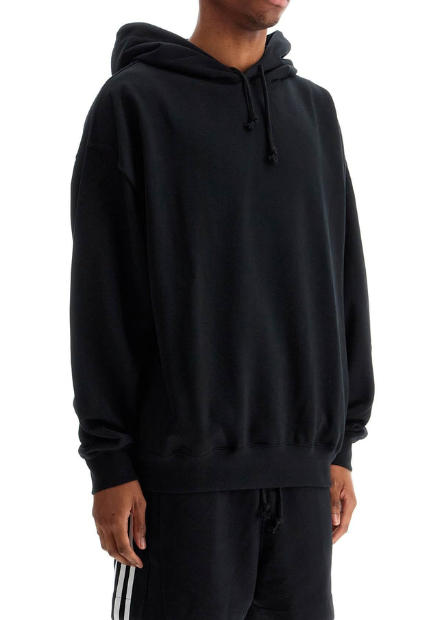 Y-3 black cotton hoodie with gfx print