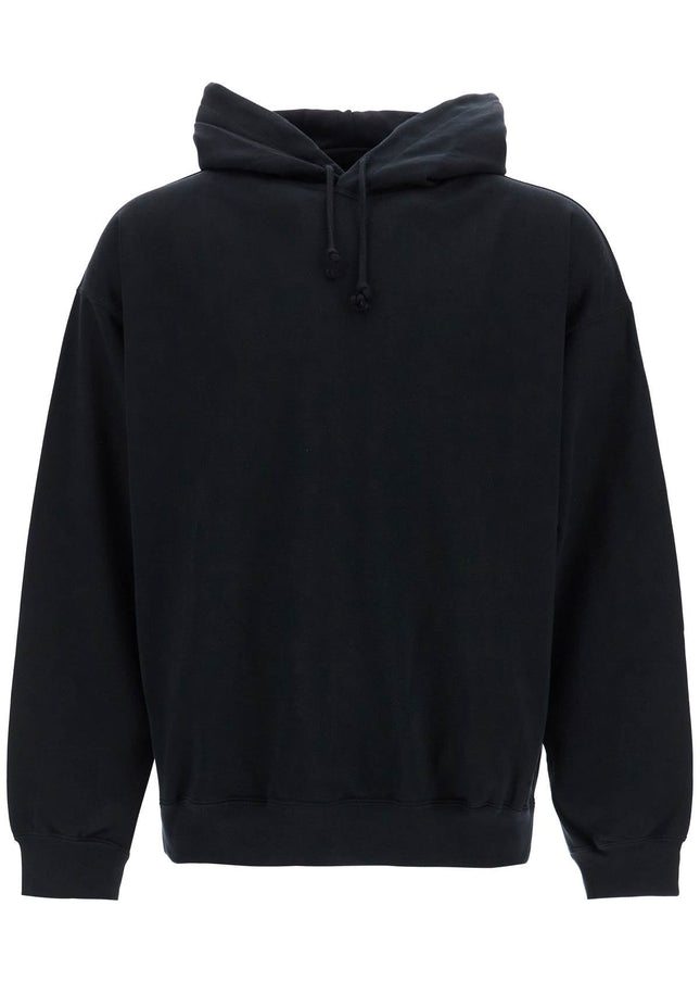 Y-3 black cotton hoodie with gfx print