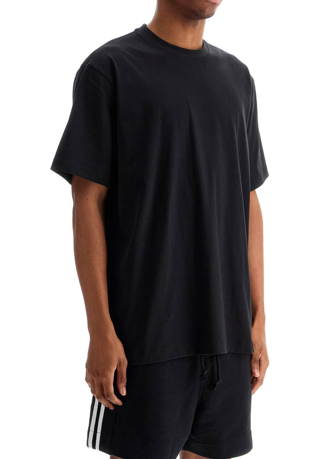 Y-3 black logo cotton t-shirt