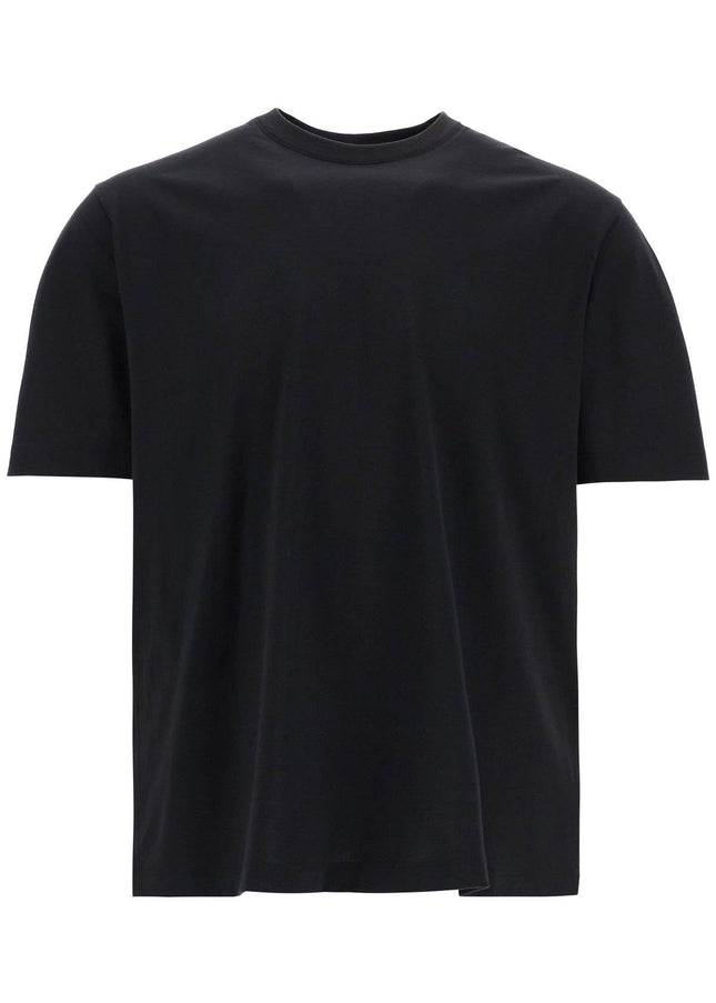 Y-3 black logo cotton t-shirt