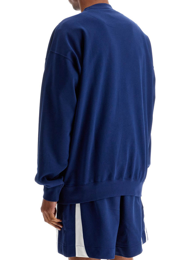 Y-3 blue cotton crewneck sweatshirt for men