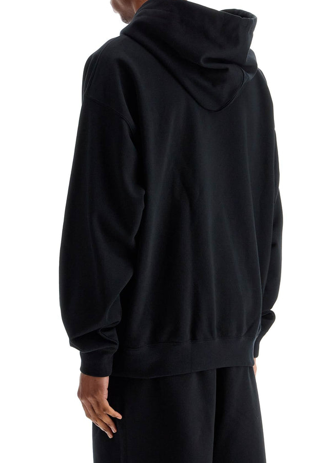 Y-3 men's black hoodie in recycled cotton and polyester