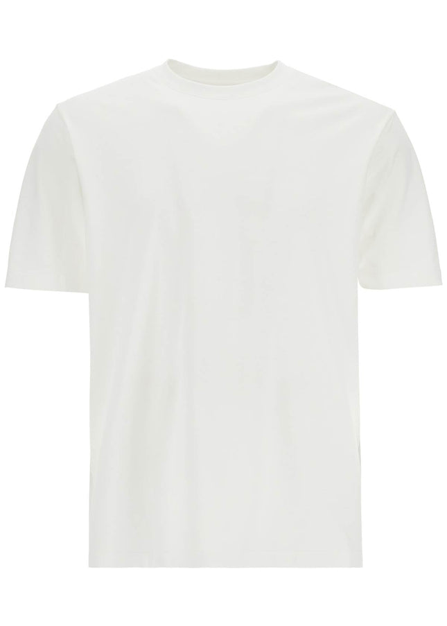 Y-3 white cotton t-shirt with "uniform of the streets" print