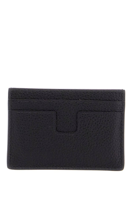 Tom Ford minimalist black calfskin credit card holder