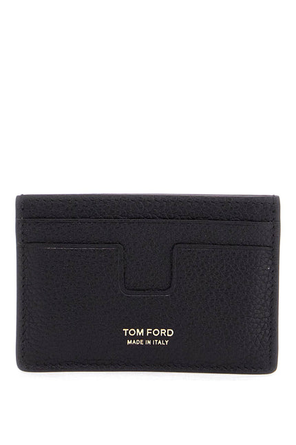 Tom Ford minimalist black calfskin credit card holder