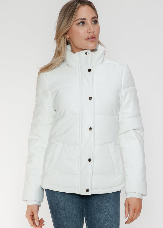 YMI Pocketed Zip Up Turtleneck Puffer Jacket