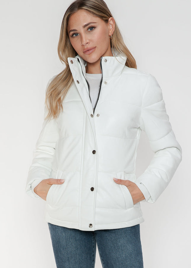 YMI Pocketed Zip Up Turtleneck Puffer Jacket