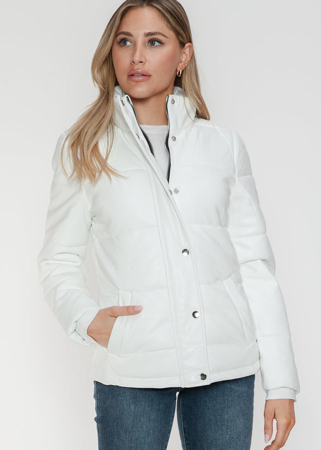 YMI Pocketed Zip Up Turtleneck Puffer Jacket