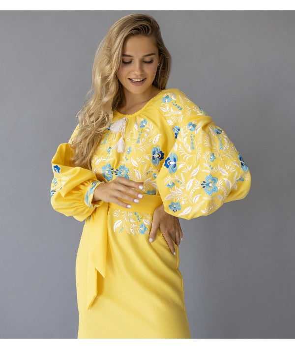 Yellow Embroidered Dress