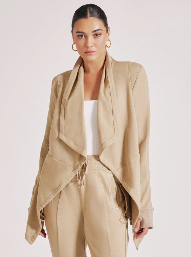 Yolo Drape Front Jacket Irish Cream