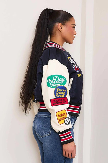 You Are Doing Ok Varsity Jacket Women