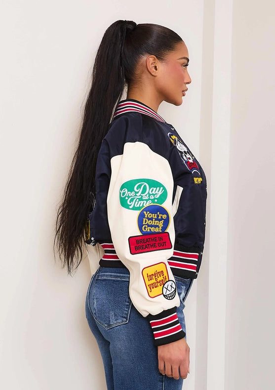 You Are Doing Ok Varsity Jacket Women