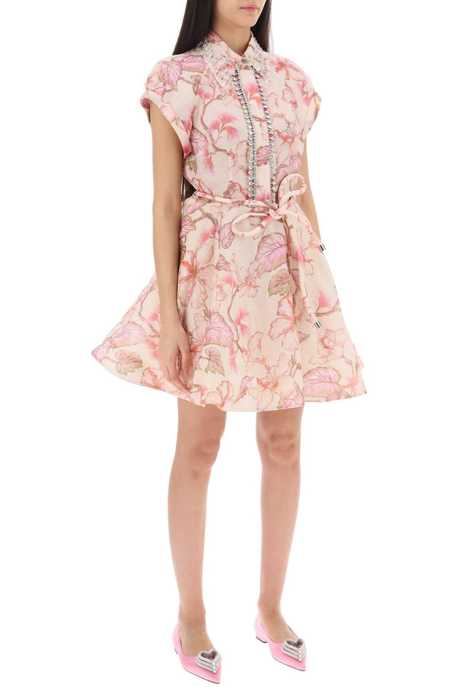 Zimmermann             matchmaker flip floral dress with appliqués - Pink