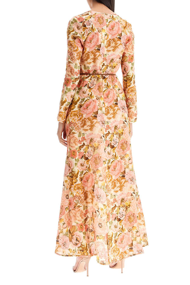 Zimmermann             maxi linen golden plunge dress with