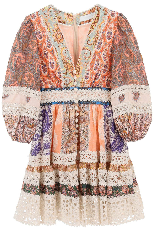 Zimmermann             mini dress with balloon sleeves - Multicolor