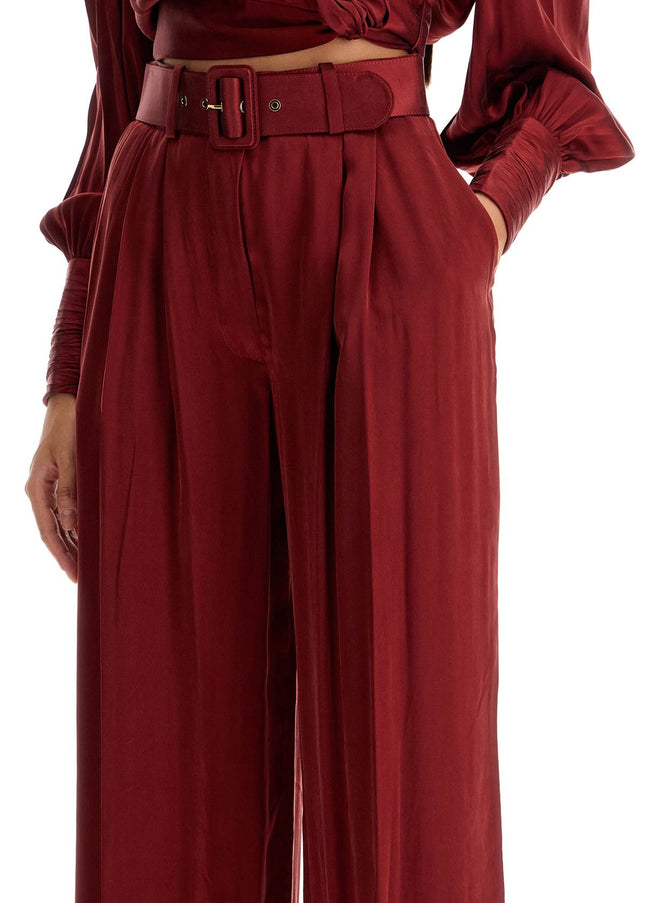 Zimmermann silk satin palazzo pants in nine