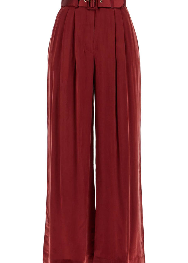 Zimmermann silk satin palazzo pants in nine