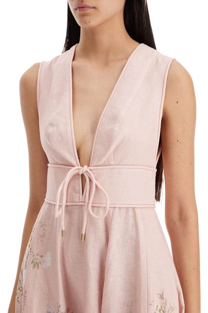 Zimmermann             waverly plunge midi dress - Pink