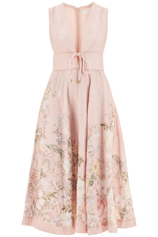 Zimmermann             waverly plunge midi dress - Pink