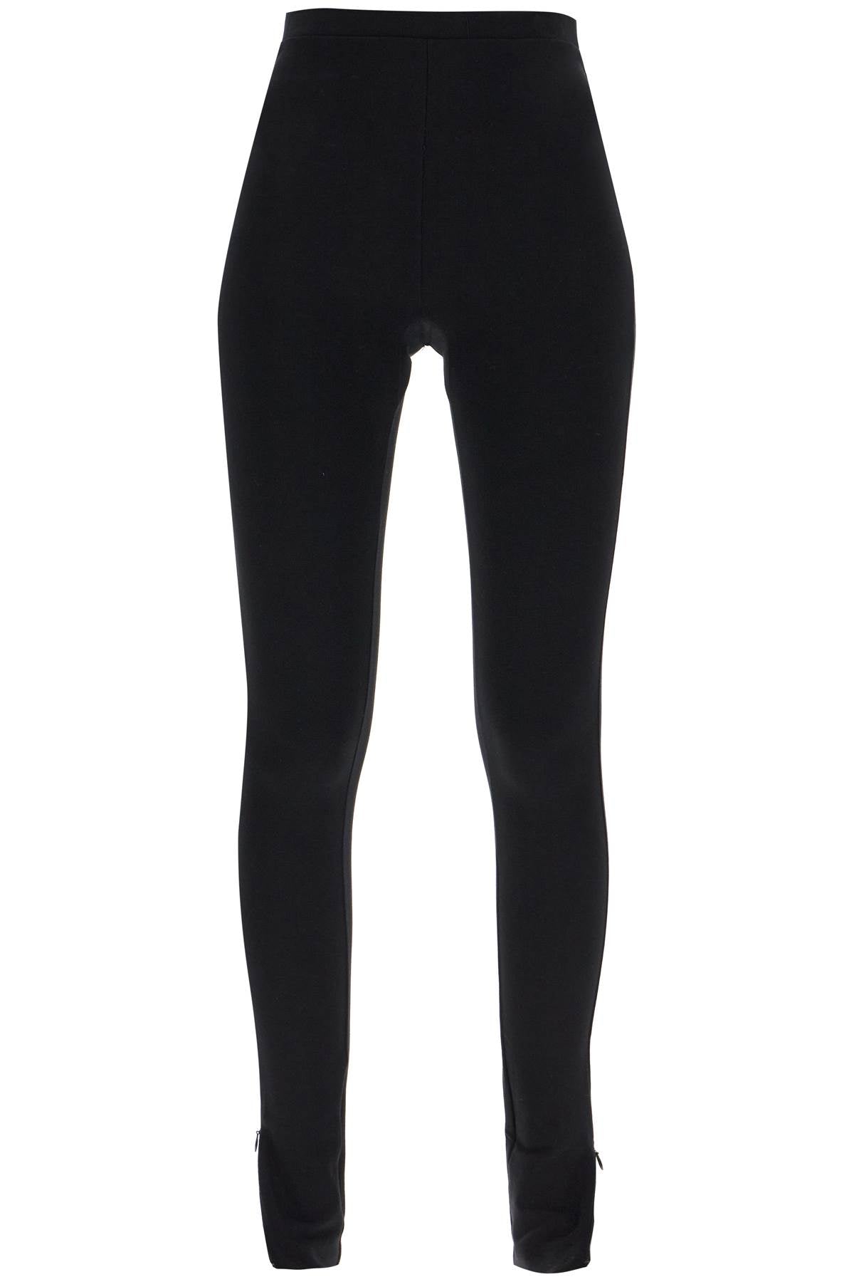 Zip Cuff Leggings - Black