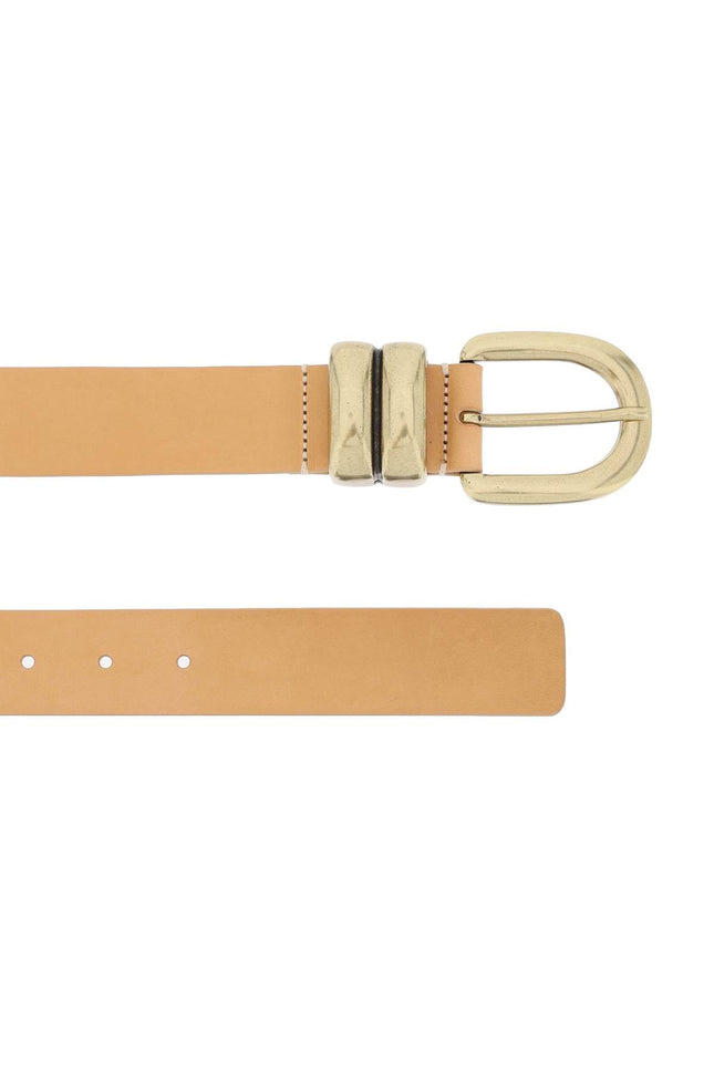 Zoira Leather Belt - Beige
