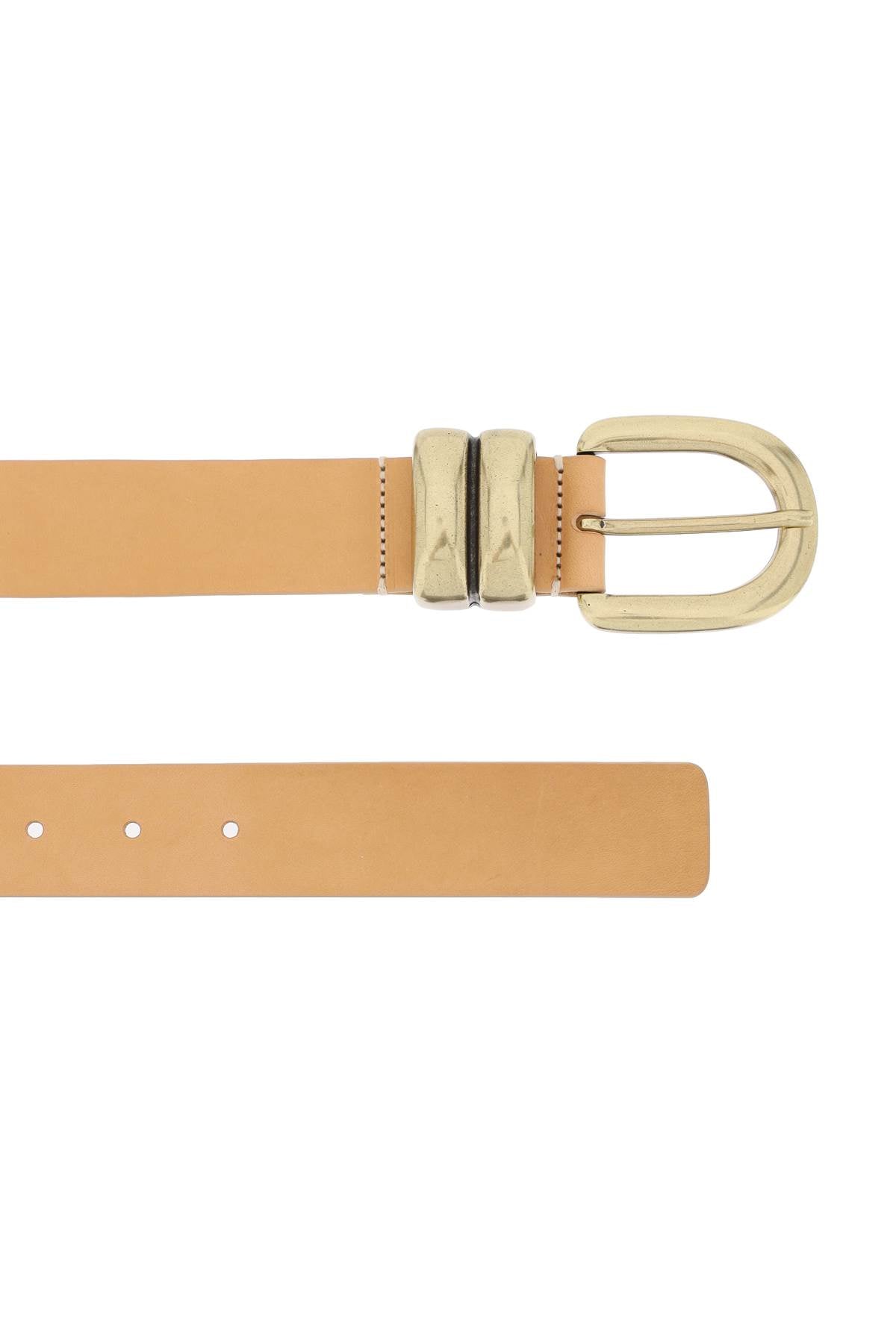 Zoira Leather Belt - Beige