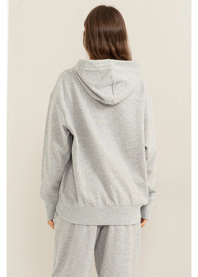 Weekend Chiller Drop Shoulder Oversized Hoodie - Grey-Clothing - Women-HYFVE-Urbanheer