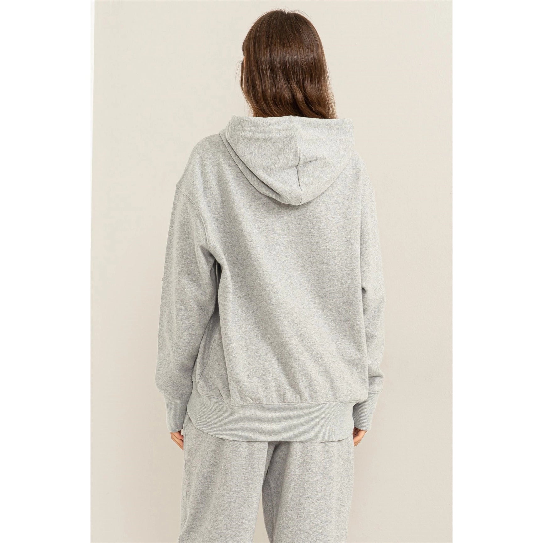 Weekend Chiller Drop Shoulder Oversized Hoodie - Grey-Clothing - Women-HYFVE-Urbanheer