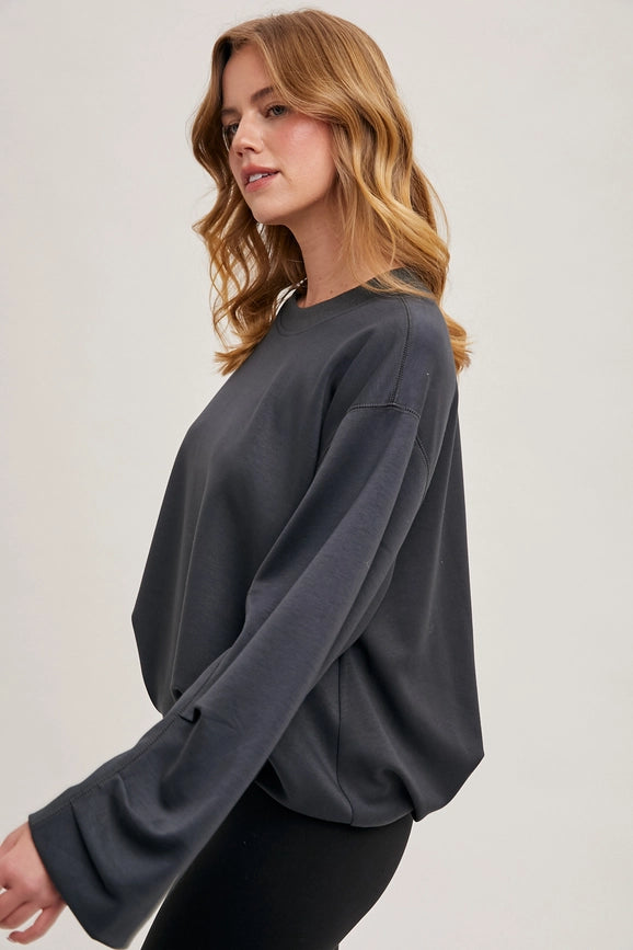 Softstreme Voluminous-Sleeve Pullover ASH