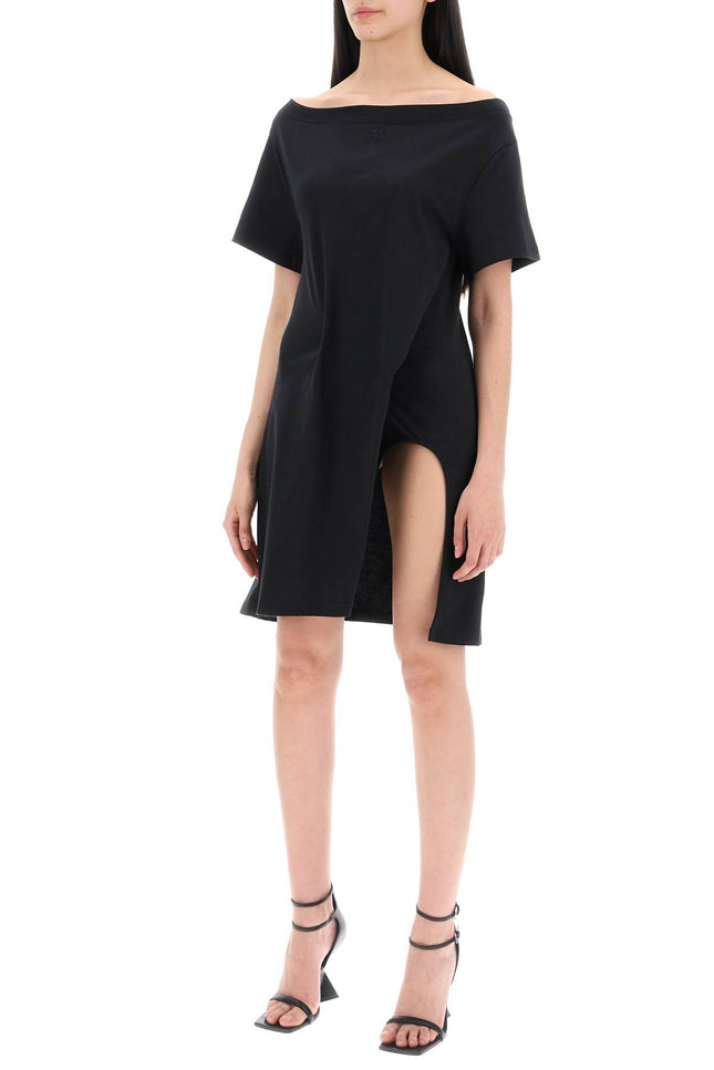 Courreges twisted t-shirt mini dress - Black