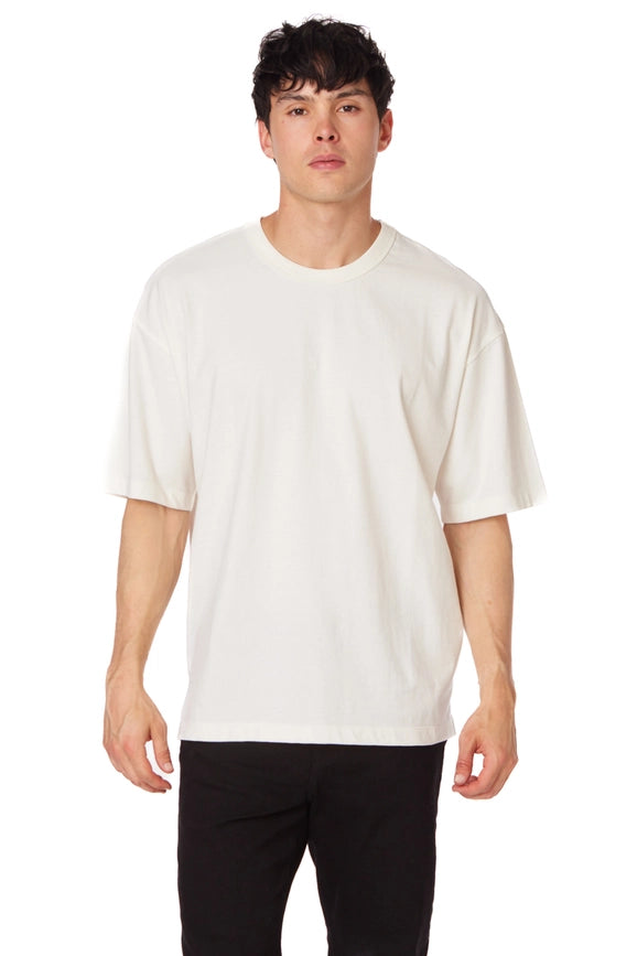 Men's Oversized Cotton Short Sleeve T-Shirt Off-White