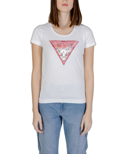 Guess Women T-Shirt-Clothing T-shirts-Guess-white-3-XS-Urbanheer