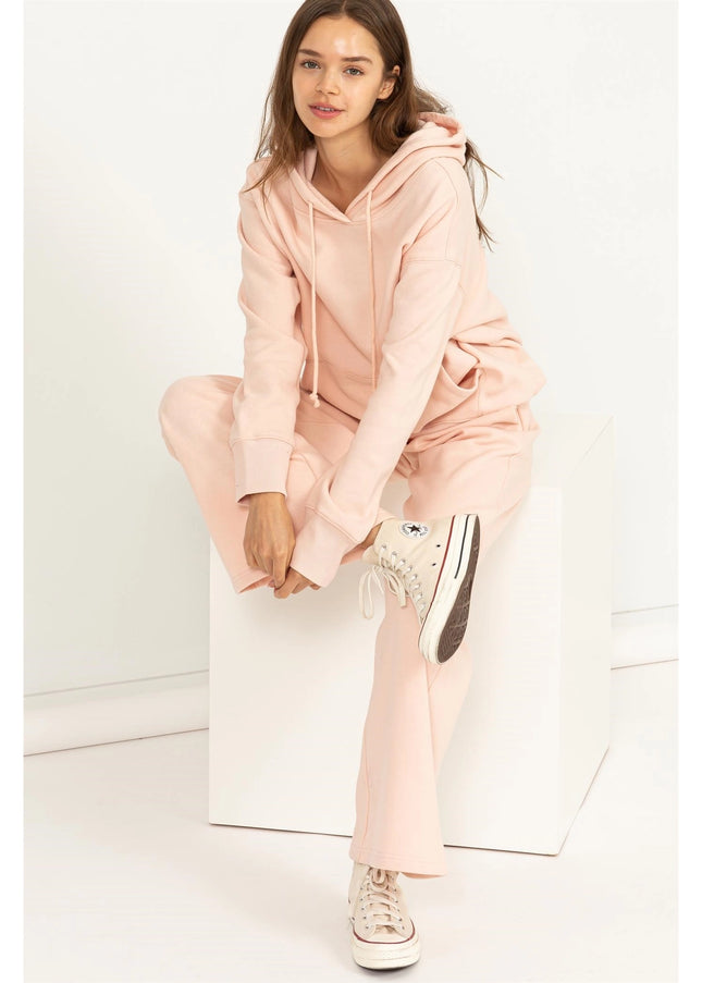 Weekend Chiller Drop Shoulder Oversized Hoodie - Pink-Clothing - Women-HYFVE-Urbanheer