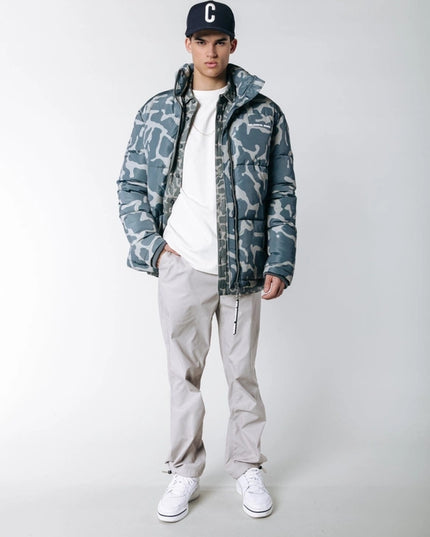 Finch Clean Camo Puffer Jacket | Dark Grey-Clothing Jackets-Colourful Rebel-Urbanheer