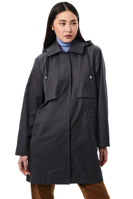 Technical Hooded Women Raincoat - Black-Clothing - Women-Bernardo-Black-M-Urbanheer