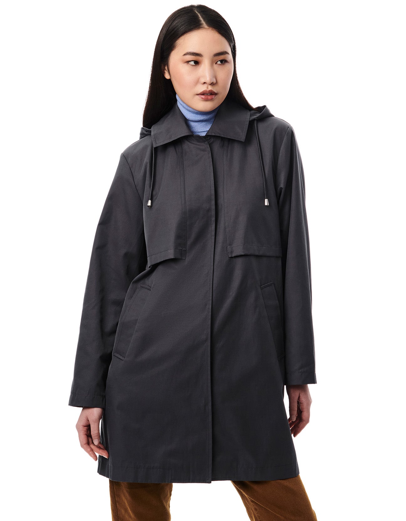 Technical Hooded Women Raincoat - Black-Clothing - Women-Bernardo-Black-M-Urbanheer