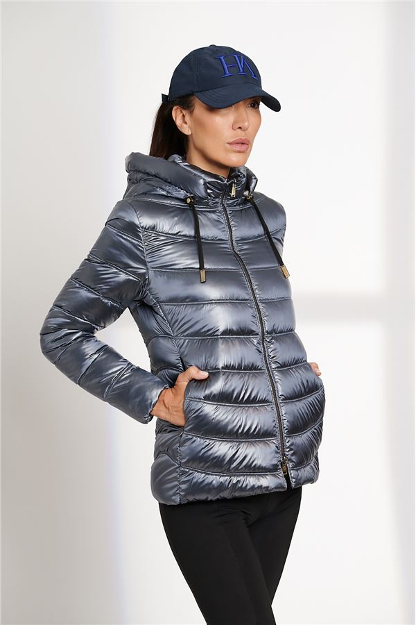 Henry Arroway Adara Women Puffer Jacket-Clothing - Women-Henry Arroway-Blue Steel-S-Urbanheer