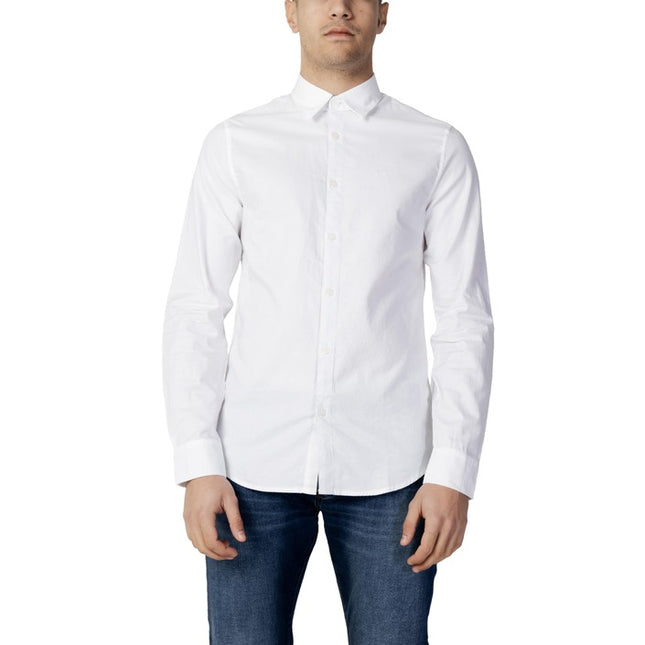 Armani Exchange Men Shirt-Clothing - Men-Armani Exchange-white-S-Urbanheer