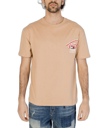 Tommy Hilfiger Jeans Men T-Shirt-Clothing T-shirts-Tommy Hilfiger Jeans-beige-2-S-Urbanheer