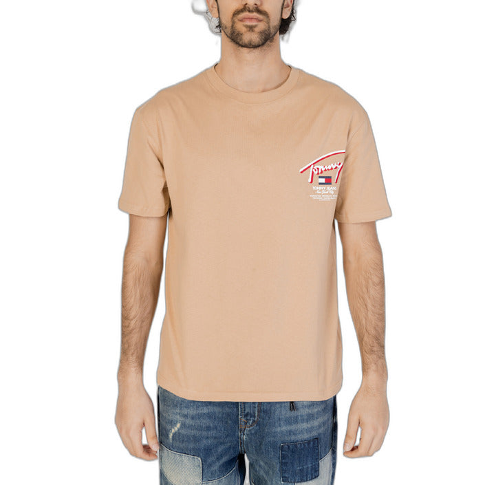 Tommy Hilfiger Jeans Men T-Shirt-Clothing T-shirts-Tommy Hilfiger Jeans-beige-2-S-Urbanheer