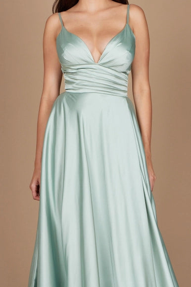 Sage Spaghetti Strap Prom Long Formal Gown Wholesale-Dylan & Davids-4-Sage-Urbanheer