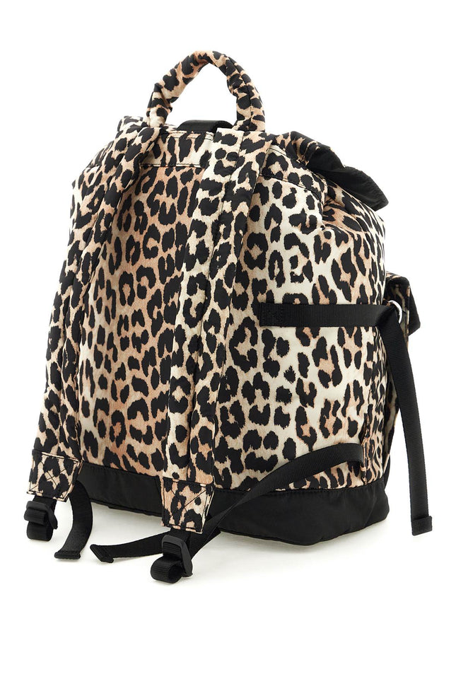 Animal Print Nylon Backpack